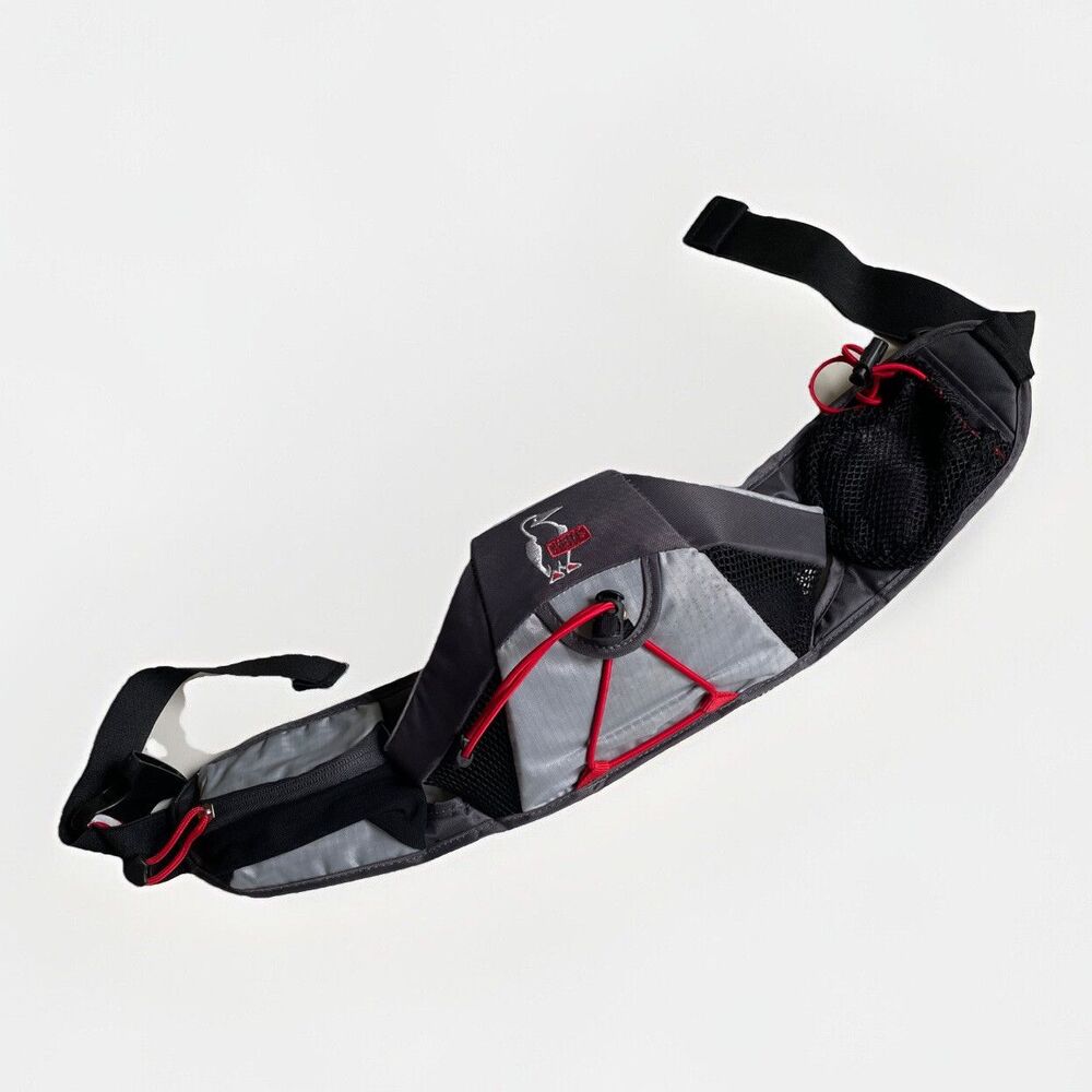 Chums Tactical Waist Pack‎ Unisex Hiking Black Grey Mesh Running Fanny Water Bag